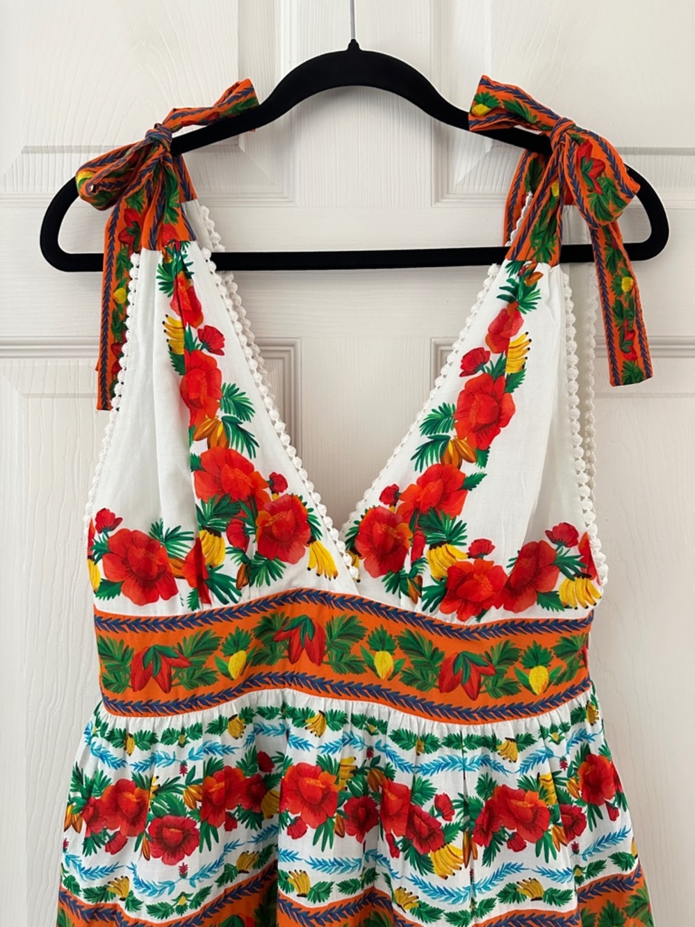 Farm Rio x Anthropologie V-neck Tiered Mini Dress Women's Size Small - Picture 6 of 16